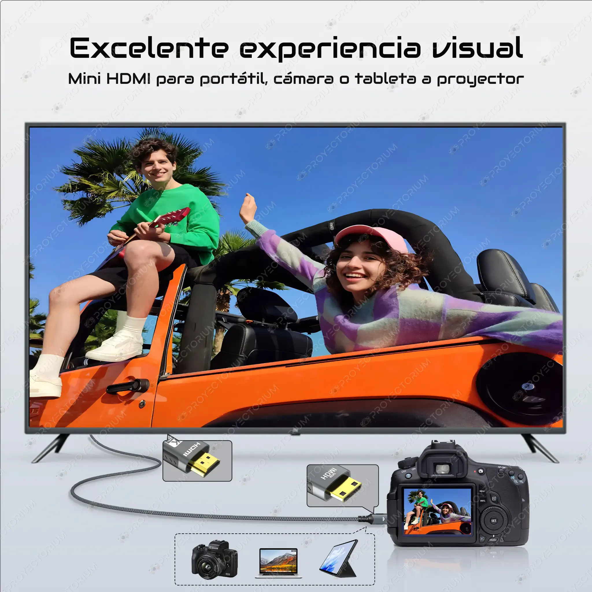 Cable_Mini_HDMI.06 - 🔌 Cable Mini HDMI para Proyector - Alta Velocidad y Nailon Trenzado