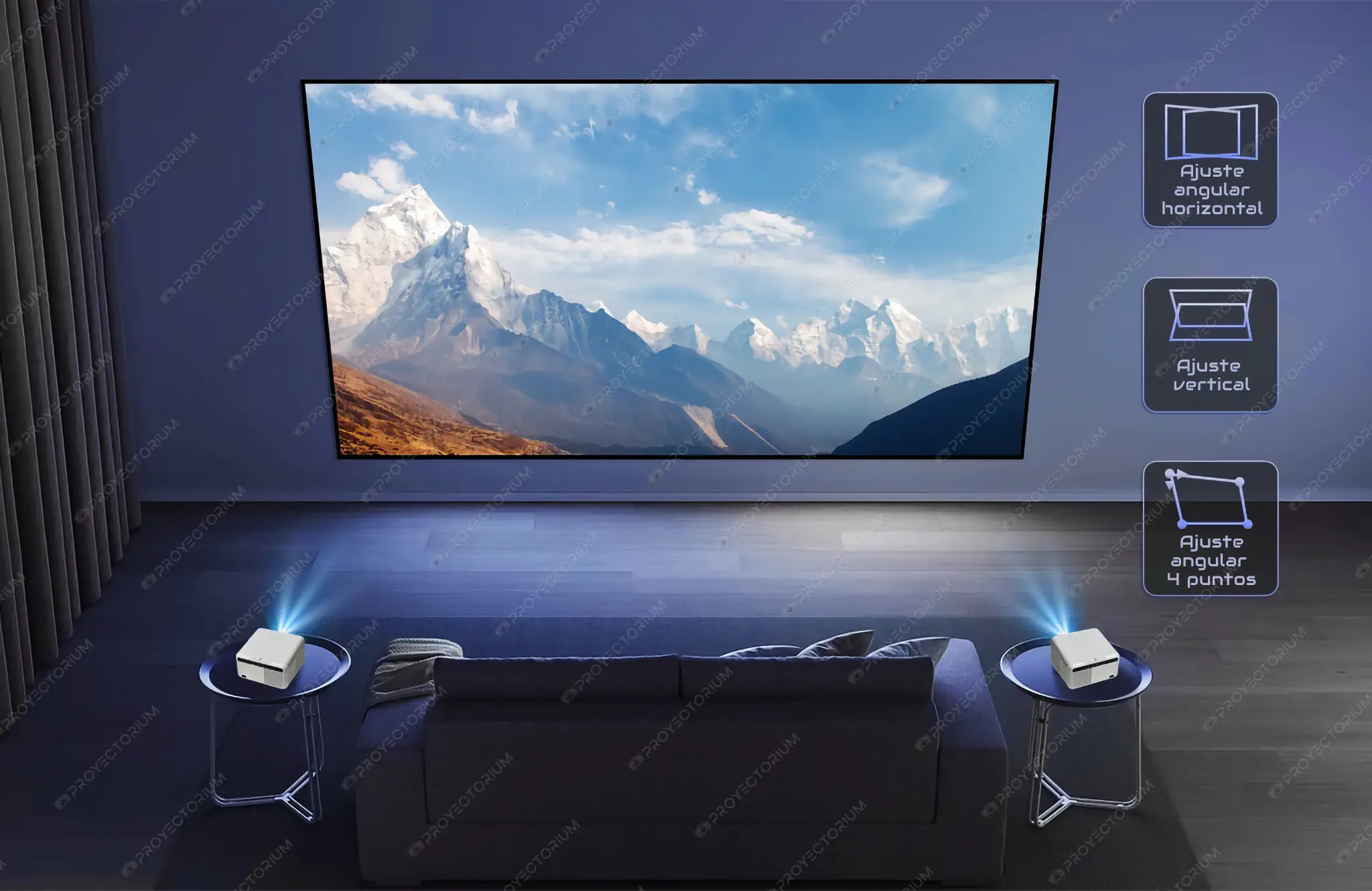 Proyector Flixtone D9W Mini - 4K / 2500 ANSI Lúmenes / Android / Enfoque Automático / HDR Flixtone_D9W_Mini.10 - 📽️ Proyector Flixtone D9W Mini 4K - 2500 ANSI lúmenes, HDR y Android