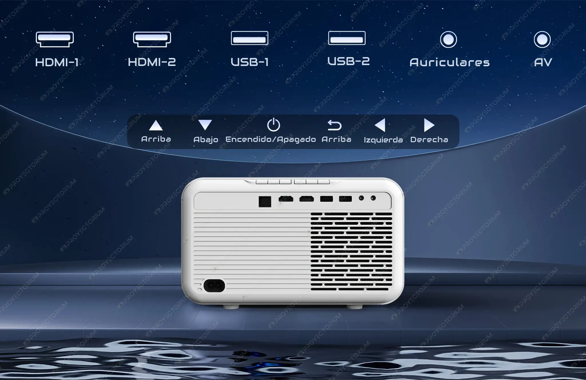 Proyector Flixtone D9W Mini - 4K / 2500 ANSI Lúmenes / Android / Enfoque Automático / HDR Flixtone_D9W_Mini.12 - 📽️ Proyector Flixtone D9W Mini 4K - 2500 ANSI lúmenes, HDR y Android