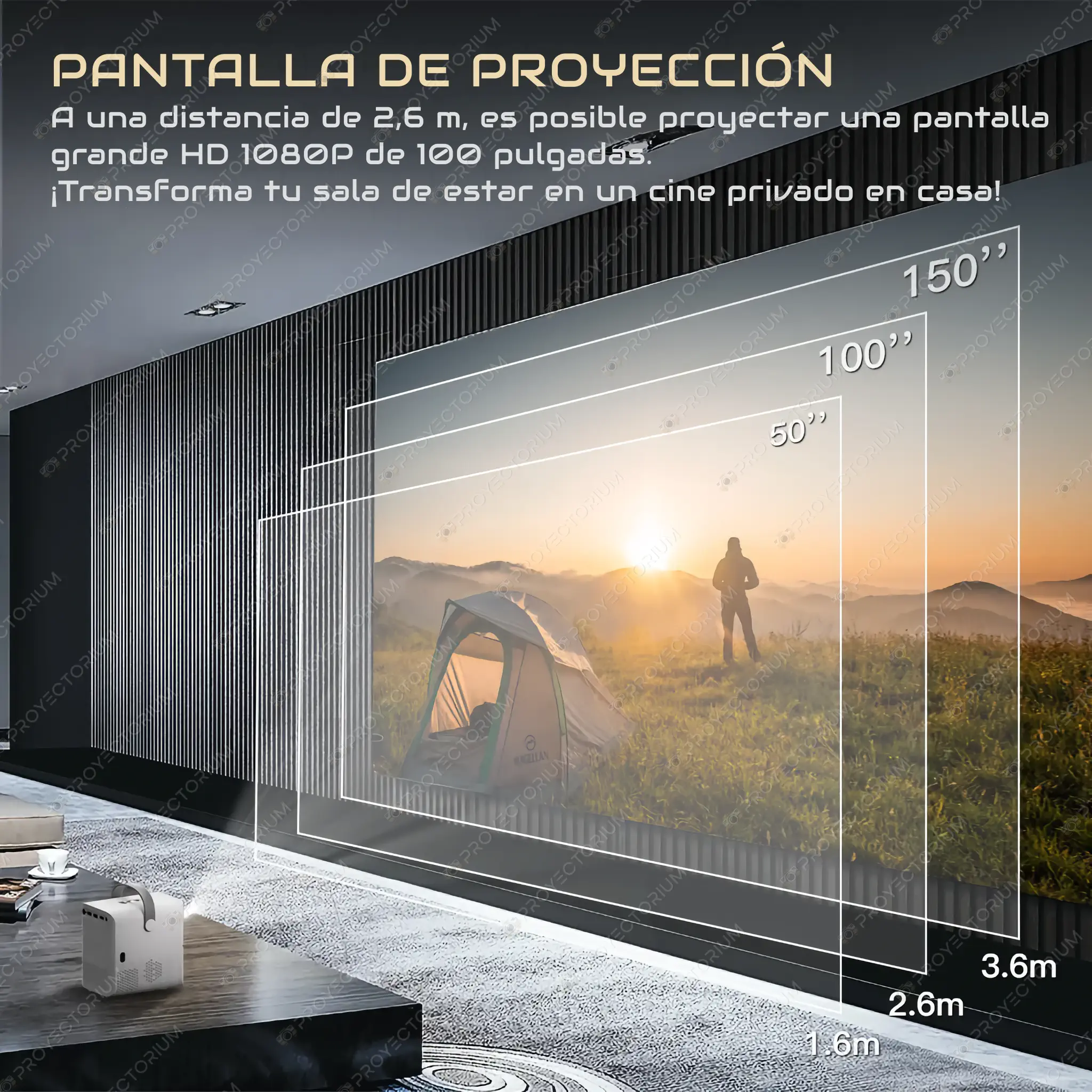 HONGTOP_P10.07 - 📽️ Proyector HONGTOP P10 - 4K / 300 ANSI Lúmenes / Android
