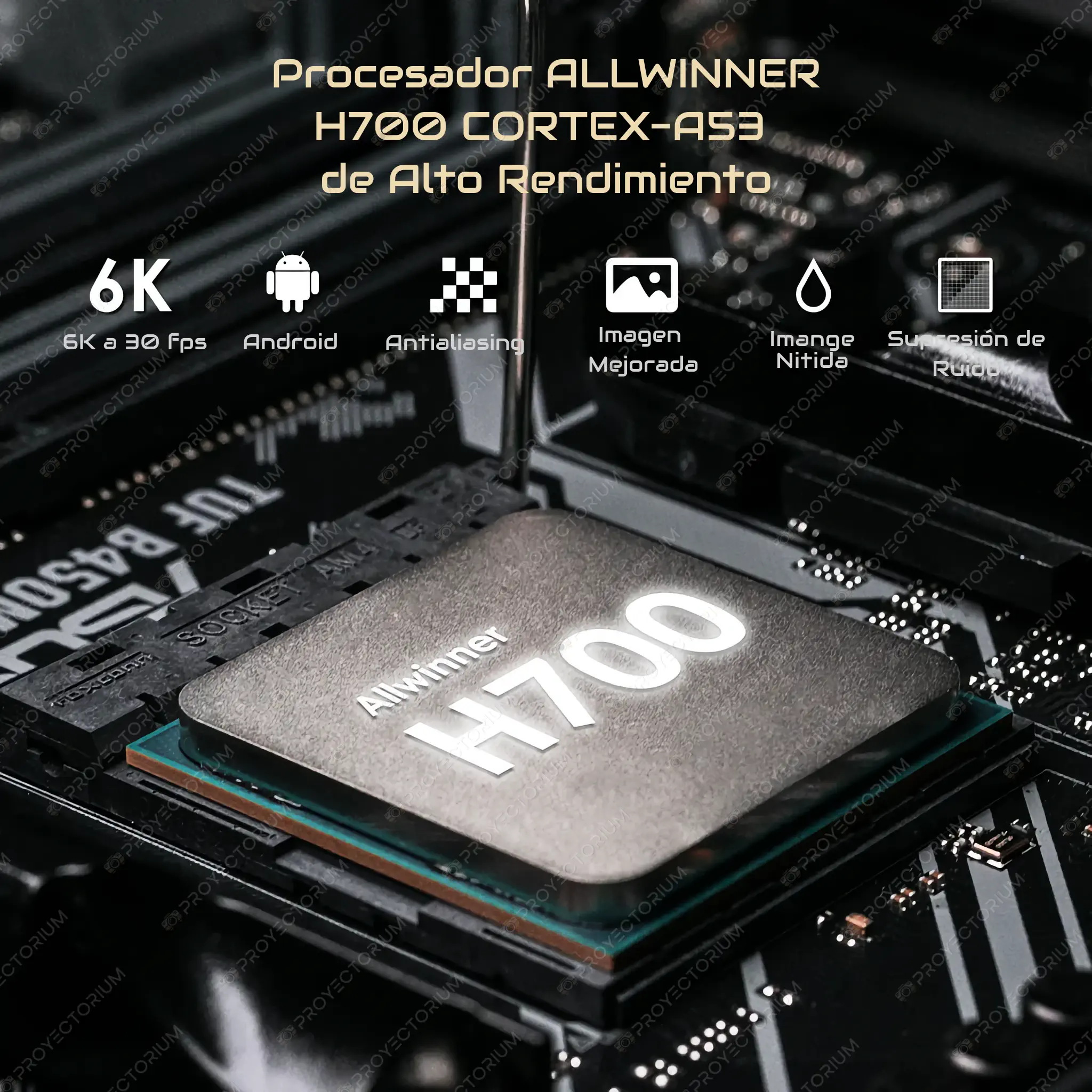 HONGTOP_P10.10 - 📽️ Proyector HONGTOP P10 - 4K / 300 ANSI Lúmenes / Android