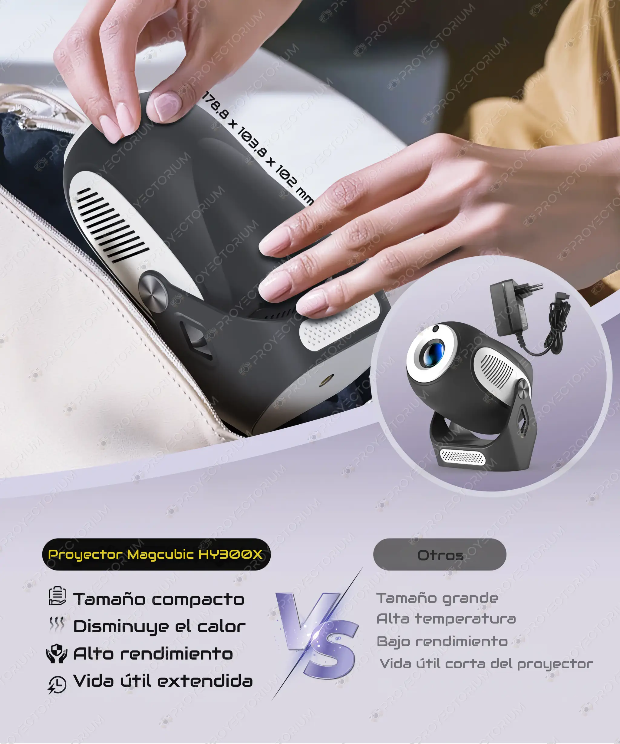 Proyector Magcubic HY300X - 4K / 300 ANSI Lúmenes / Android / Enfoque Electrónico Magcubic_HY300X.03 - 📽️ Proyector Magcubic HY300X - 4K / 300 ANSI Lúmenes / Android