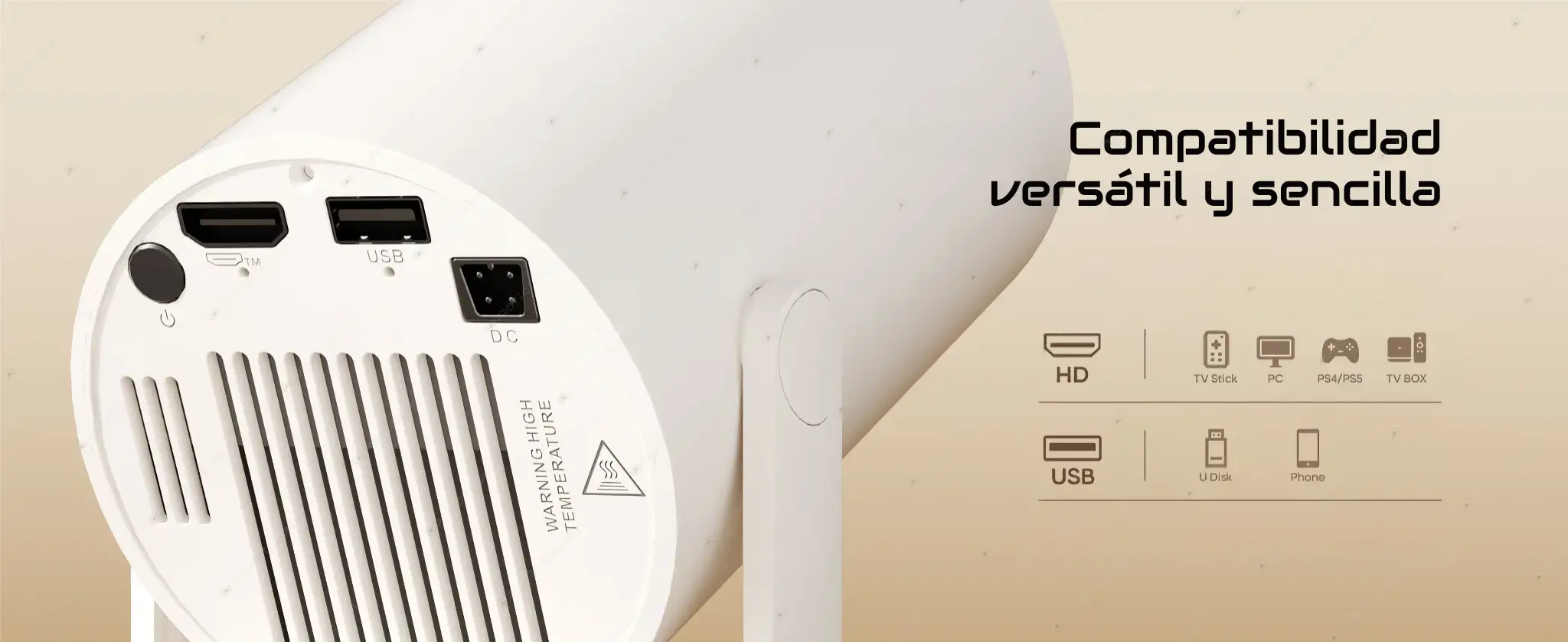Proyector Magcubic HY300 Pro - 4K / 260 ANSI Lúmenes / Android Magcubic_HY300_Pro.10 - 📽️ Proyector Magcubic HY300 Pro - 4K / 260 ANSI Lúmenes / Android / Wi-Fi 6