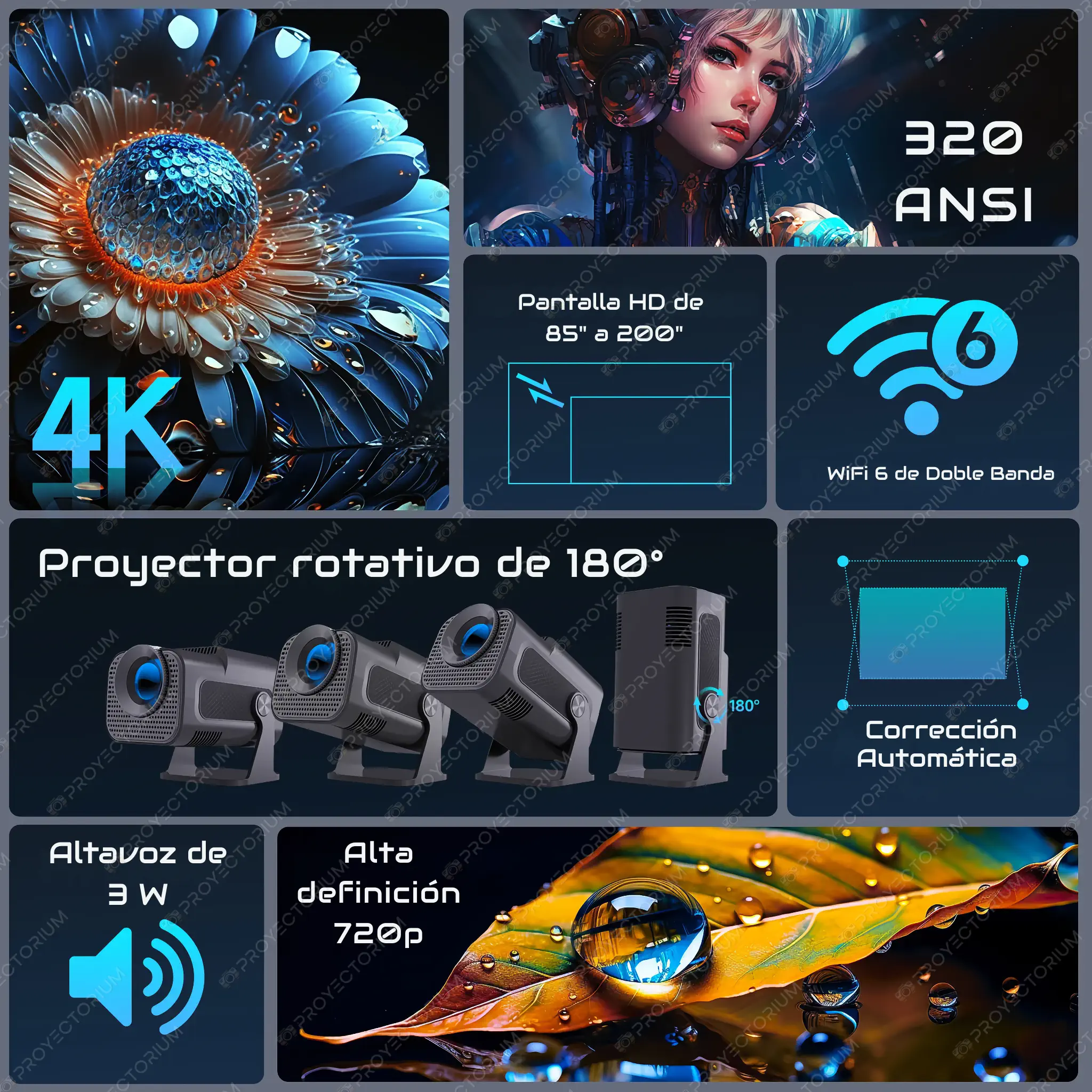 Proyector Magcubic HY320 Mini - 4K / 320 ANSI Lúmenes / Android Magcubic_HY320_Mini.03 - 📽️ Proyector Magcubic HY320 Mini - 4K / 320 ANSI Lúmenes / Android