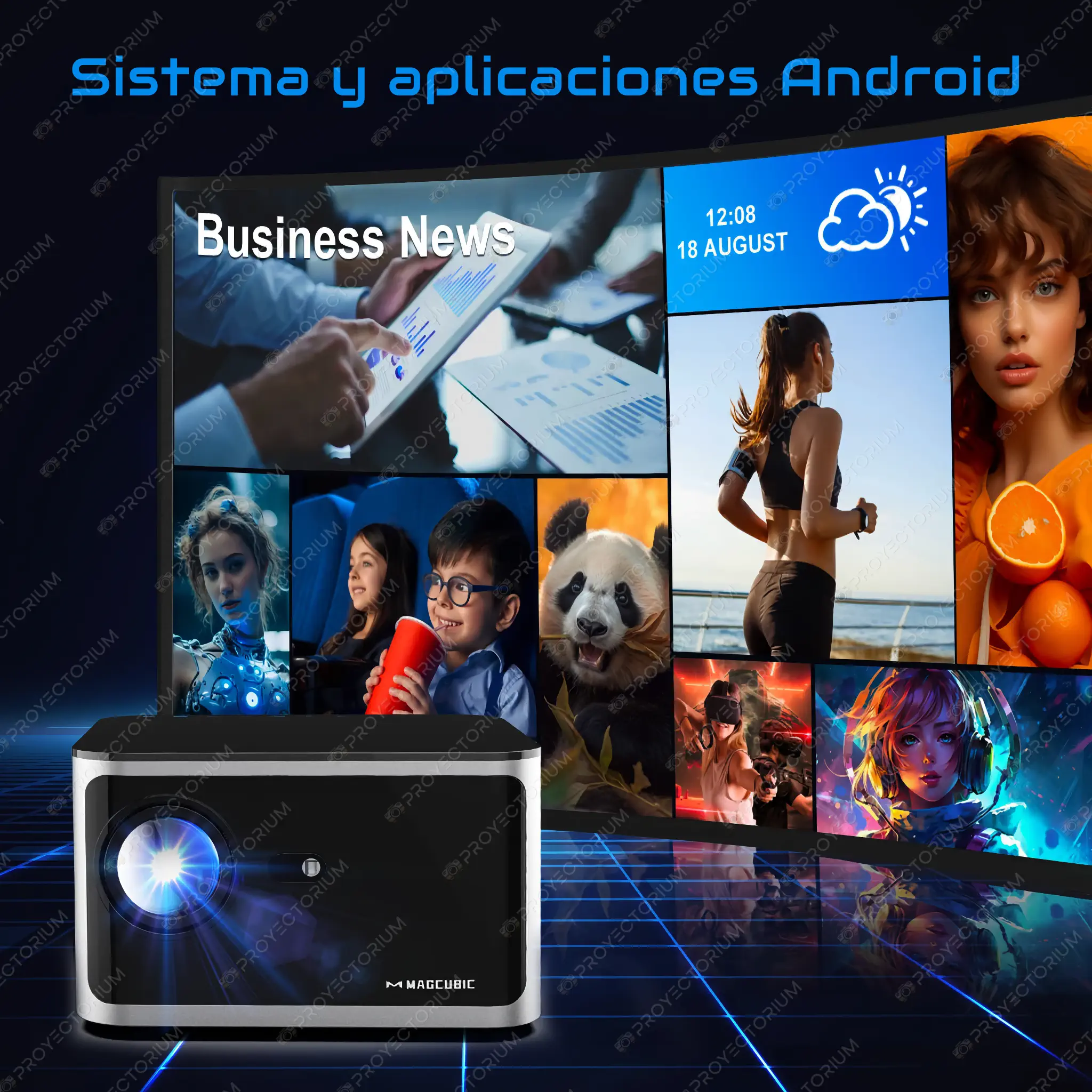 Magcubic_HY350_Pro.12 - 📽️ Proyector Magcubic HY350 Pro - 4K / 580 ANSI / Android / Enfoque Electrónico