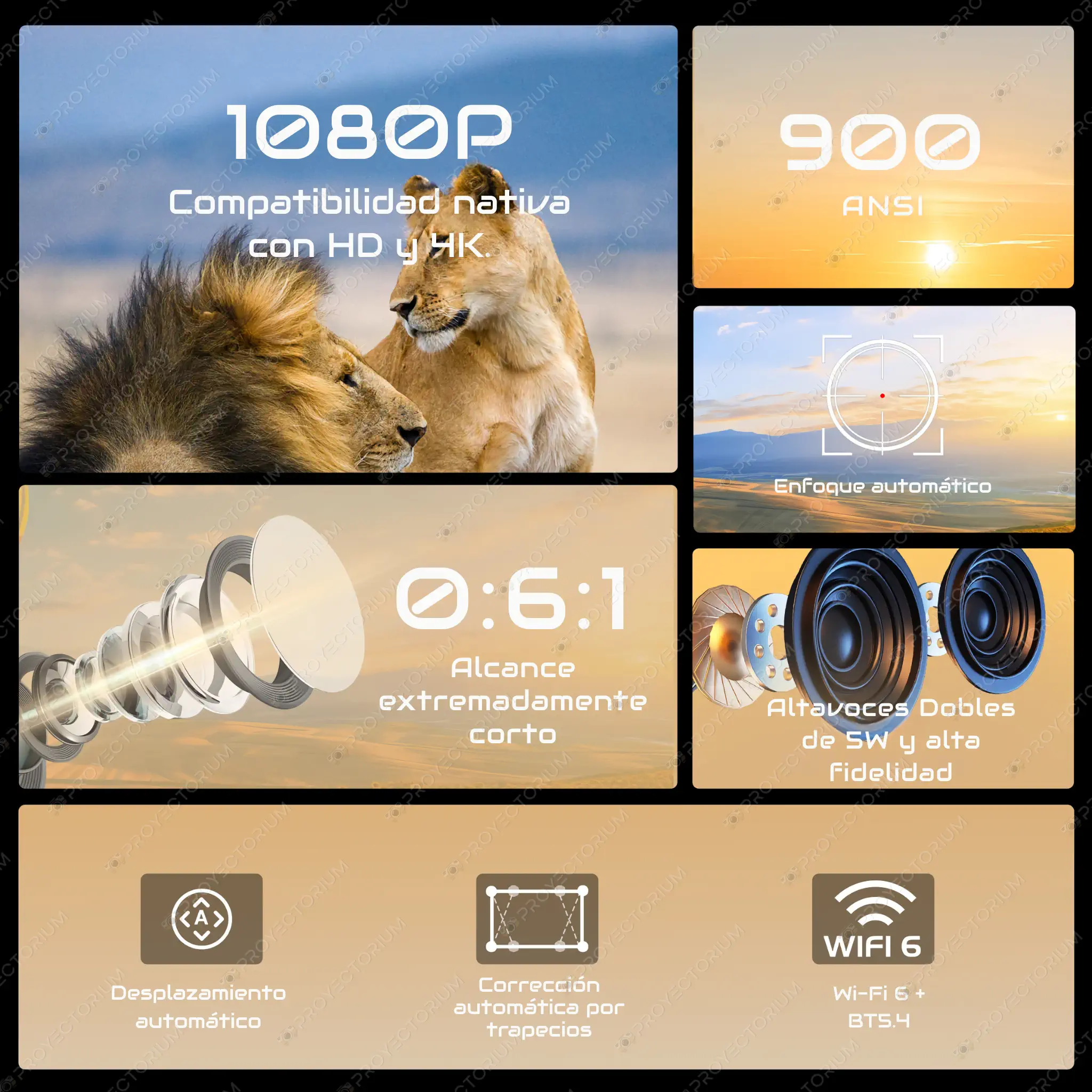 Proyector de Tiro Corto Magcubic HY450C - 8K / 900 ANSI Lúmenes / Android / Enfoque Automático Magcubic_HY450C.03 - 📽️ Proyector Tiro Corto Magcubic HY450C - 8K / 900 ANSI / Android