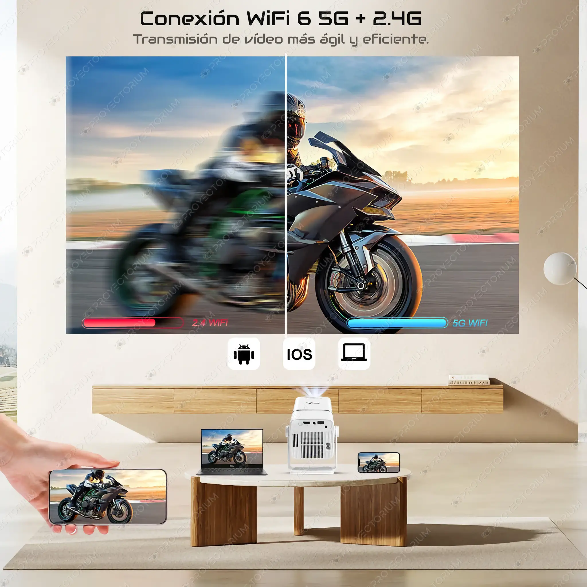 Proyector ThundeaL TD80W - 4K / 450 ANSI Lúmenes / Android ThundeaL_TD80W.08 - 📽️ Proyector ThundeaL TD80W - 4K, 450 ANSI con Android y Zoom