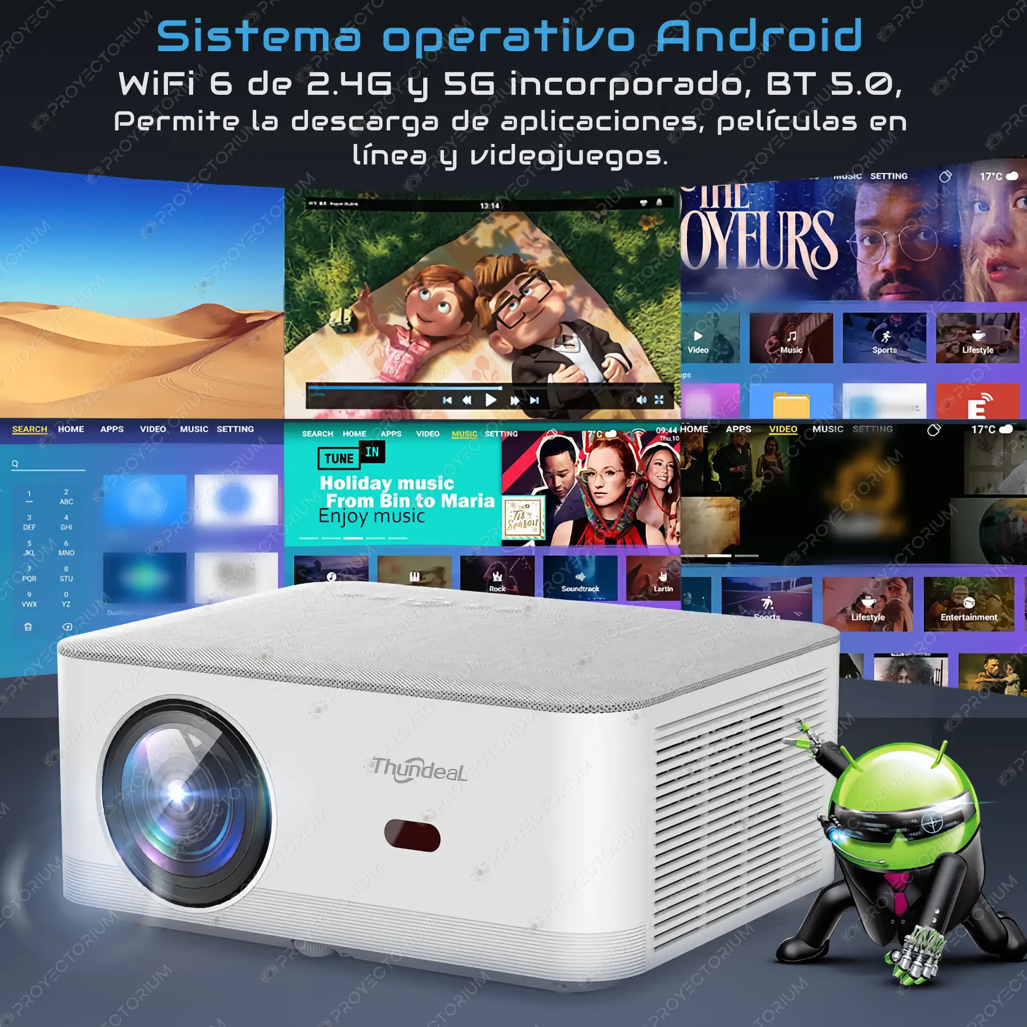 Proyector ThundeaL TD92 Pro - 4K / 1100 ANSI Lúmenes / Android / Enfoque Electrónico / 3D ThundeaL_TD92_Pro.04 - 📽️ Proyector ThundeaL TD92 Pro - 4K, 1100 ANSI y Android