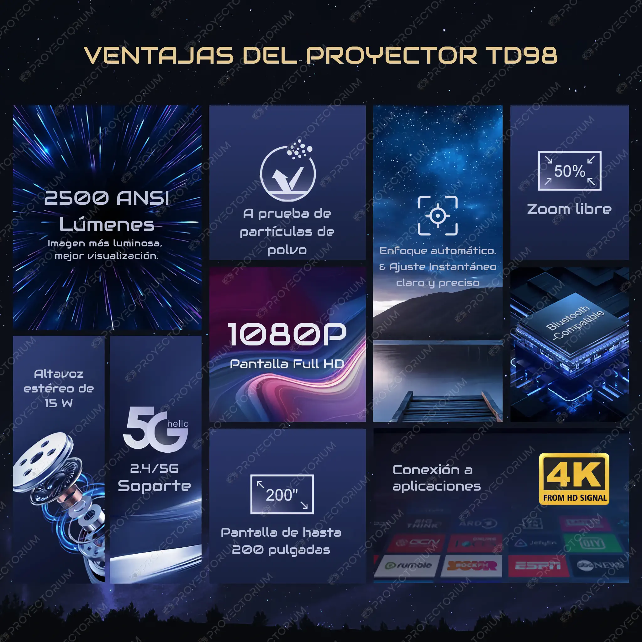 ThundeaL_TD98W.03 - 📽️ Proyector ThundeaL TD98W - 4K / 2500 ANSI Lúmenes / Android