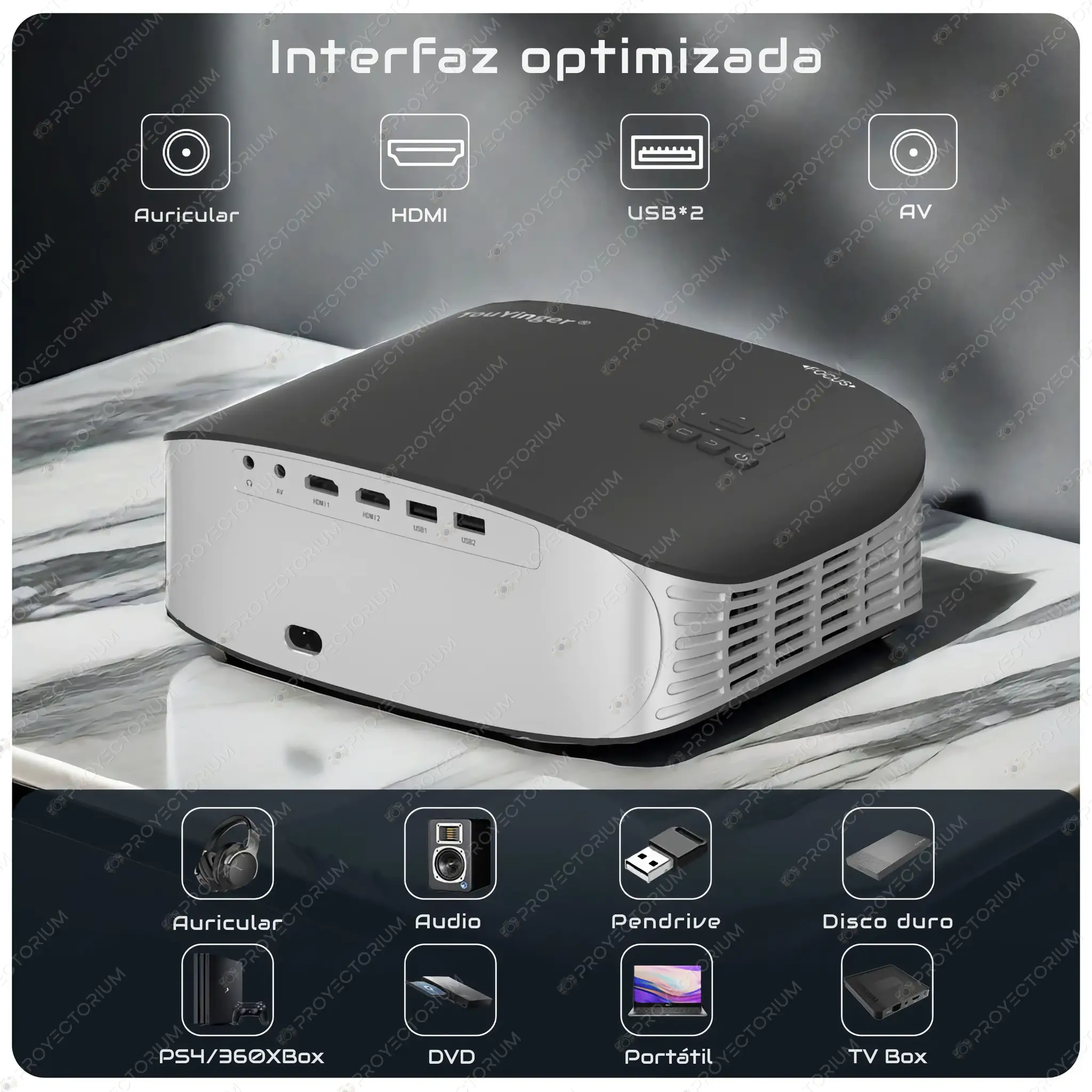 Proyector Touyinger ET32 - 4K / 1500 ANSI Lúmenes / Android / Enfoque Automático / Dolby Audio Touyinger_ET32.12 - 📽️ Proyector Touyinger ET32 - 4K / 1500 ANSI / Android / Dolby Audio