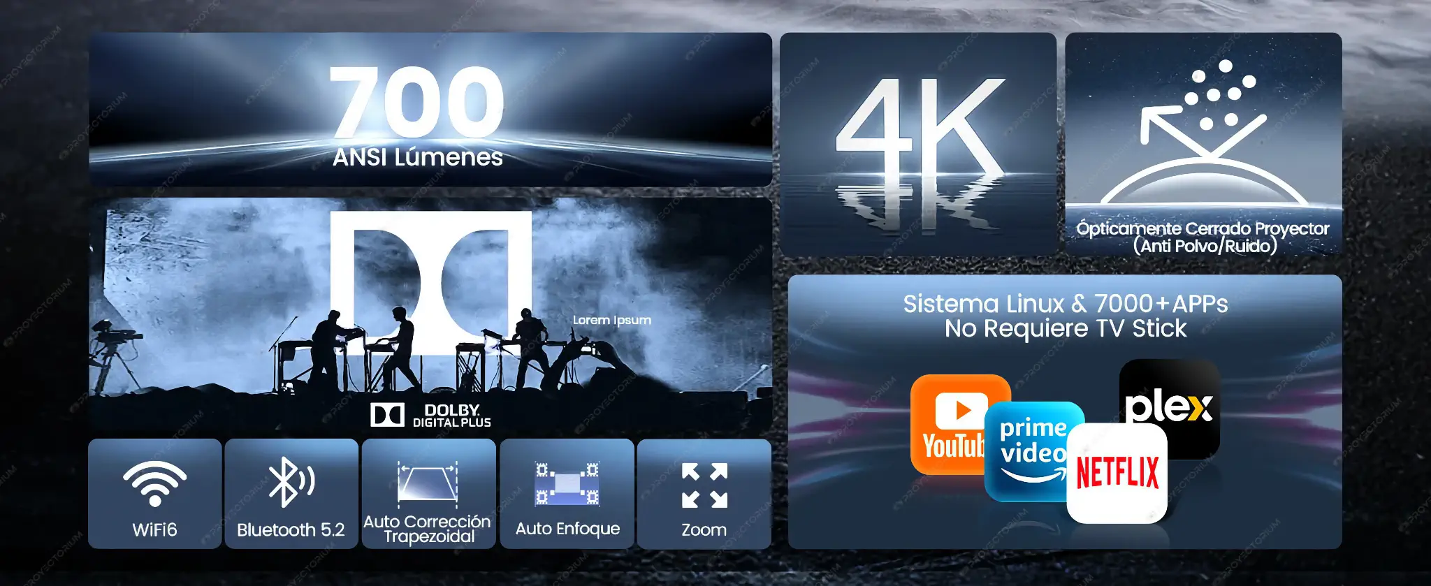 WiMiUS_K9.03 - 📽️ Proyector WiMiUS K9 - 4K / 700 ANSI / Android / Dolby Audio